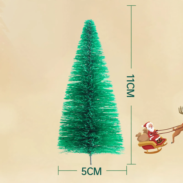 Miniature Christmas tree with snow look