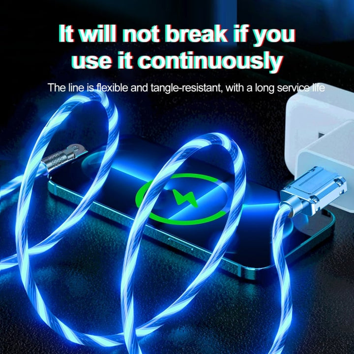 BowLift | Magnetic Charging Cable | 540° Rotating Connector | Fast Charge with LED Glow