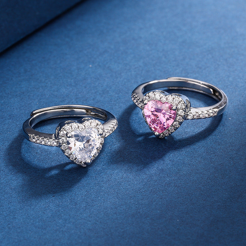 BowLift | Diamond Love Peach Heart Ring