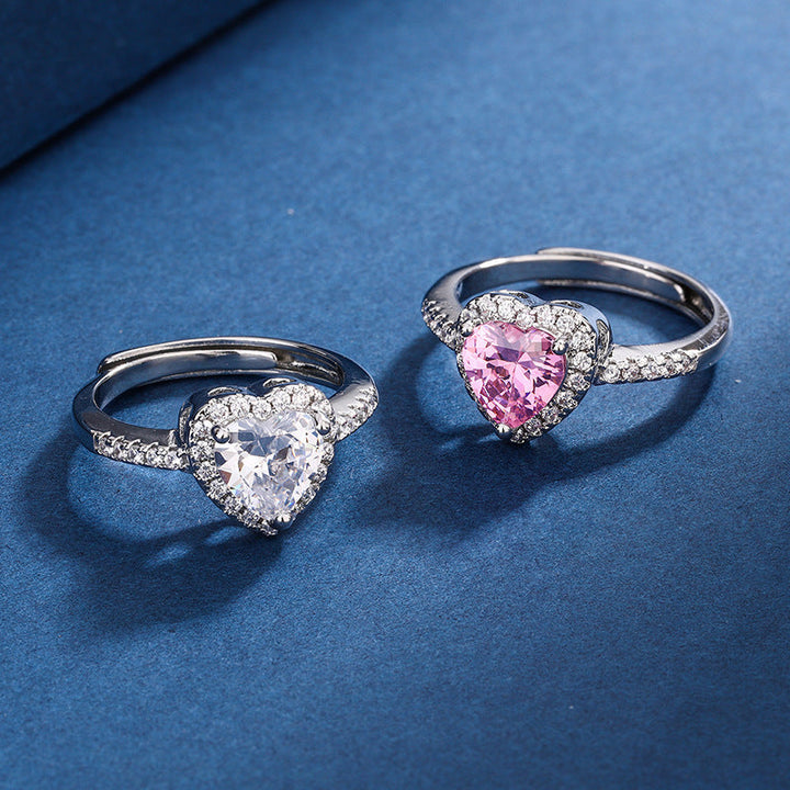 BowLift | Diamond Love Peach Heart Ring