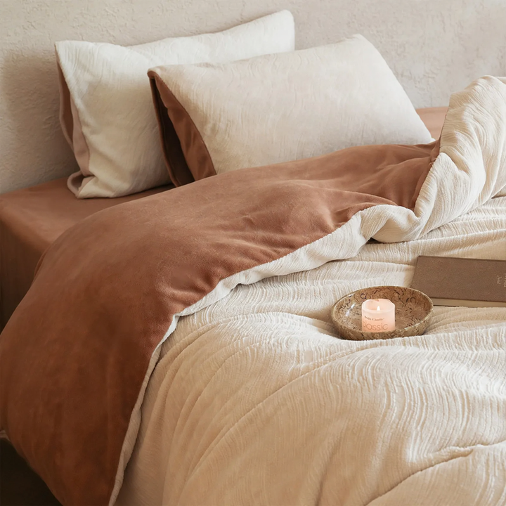 Milk fiber bedding, 4-piece, thickened, Autumn/Winter