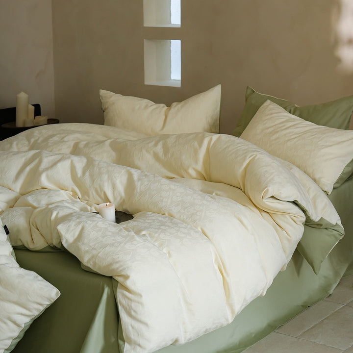 Jacquard bedding made of long-staple cotton, 4-piece