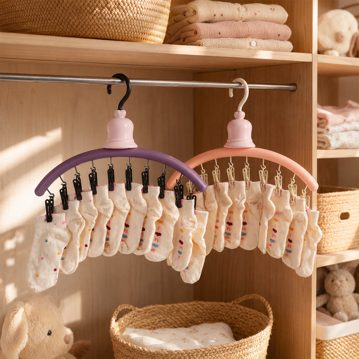 Cartoon laundry rack bell with clips