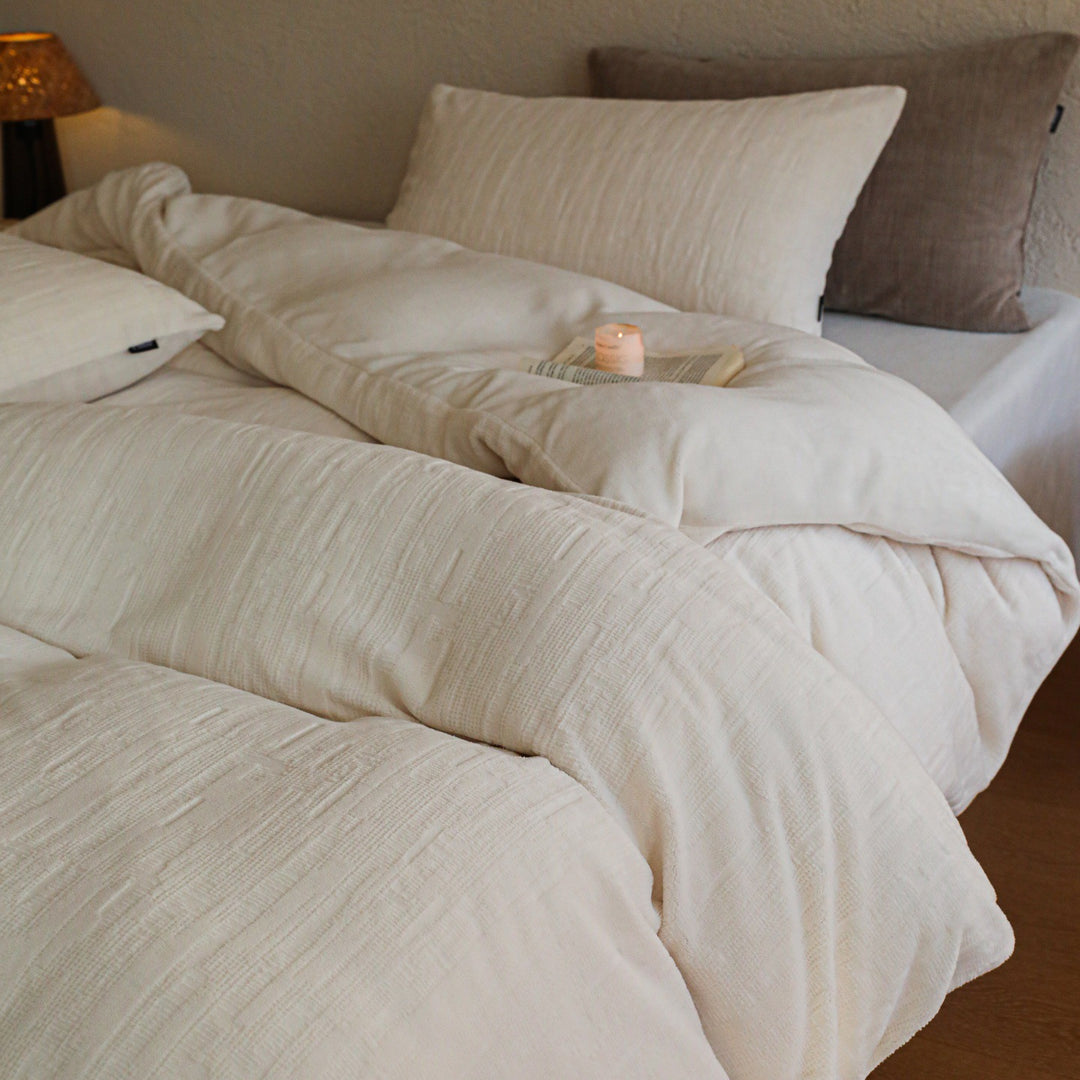 Milk fiber bedding set, 4-piece, double-sided padded