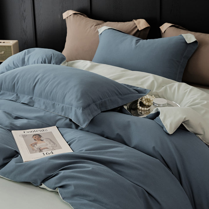 Cotton bedding set, brushed, 4-piece