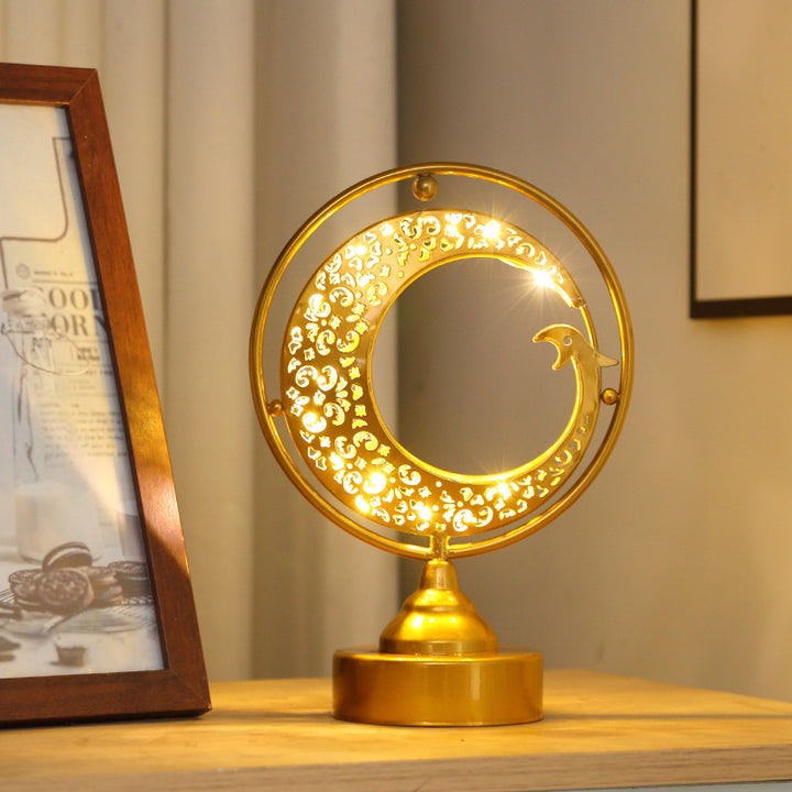 LED decorative light made of iron, moon and star design