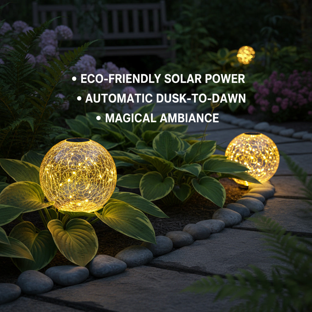 BowLift | Solar-Powered Glass Ball Magical Garden Light