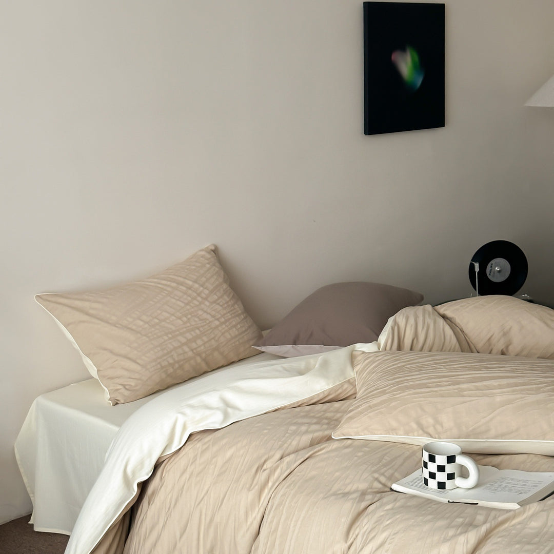 Long-staple cotton bedding set, 4-piece