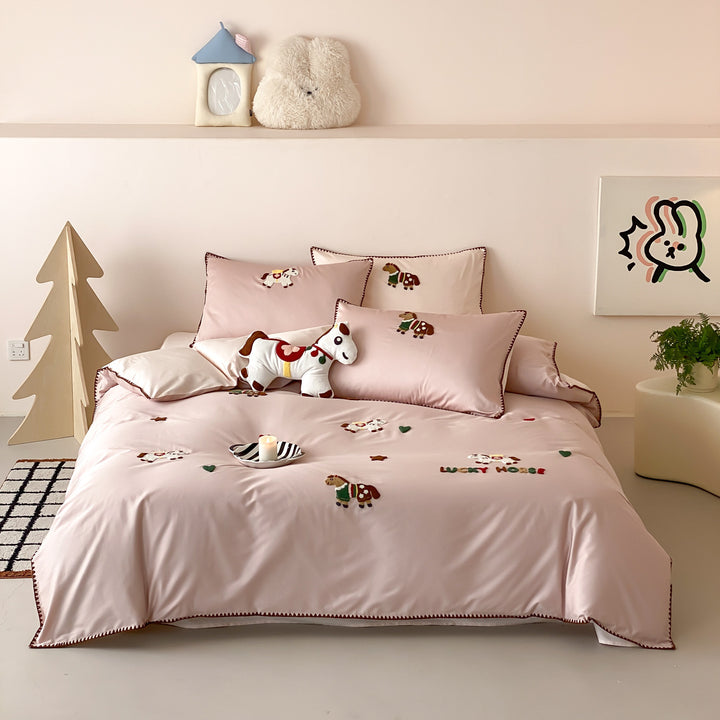 Cotton bedding set, cartoon pattern
