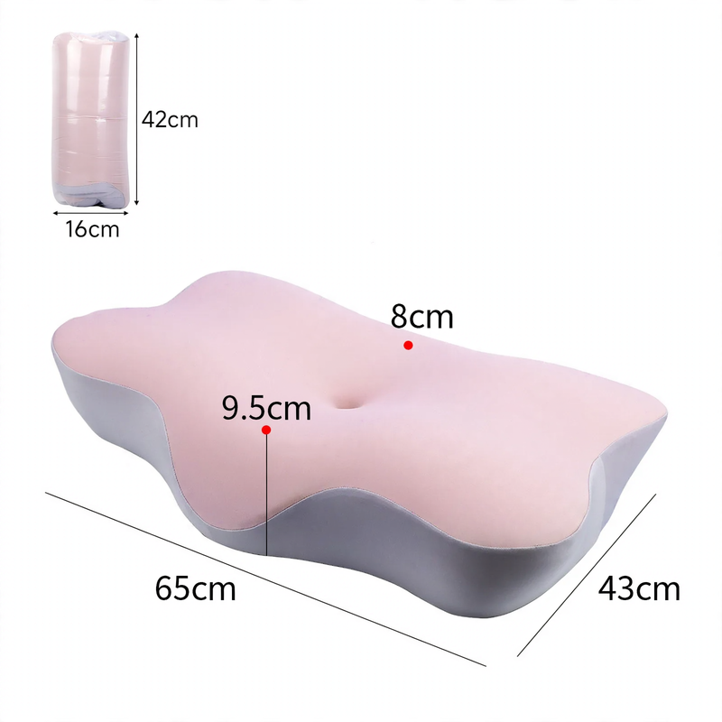 Ergonomic neck support pillow made of memory foam