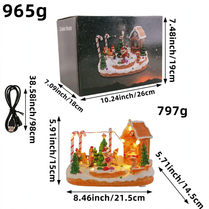 Christmas Music House with Lighting