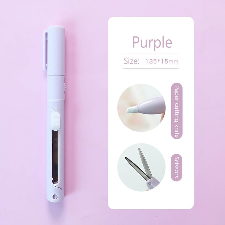 BowLift | Mini Folding Pen Scissors Graving Knife for Kids