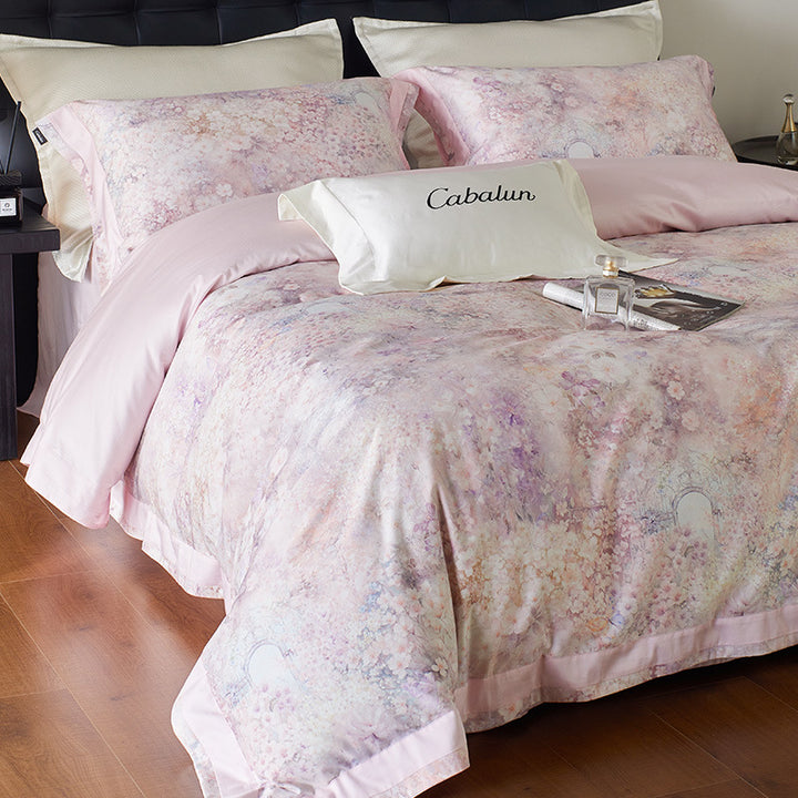 Long staple cotton bedding set, 4-piece, satin
