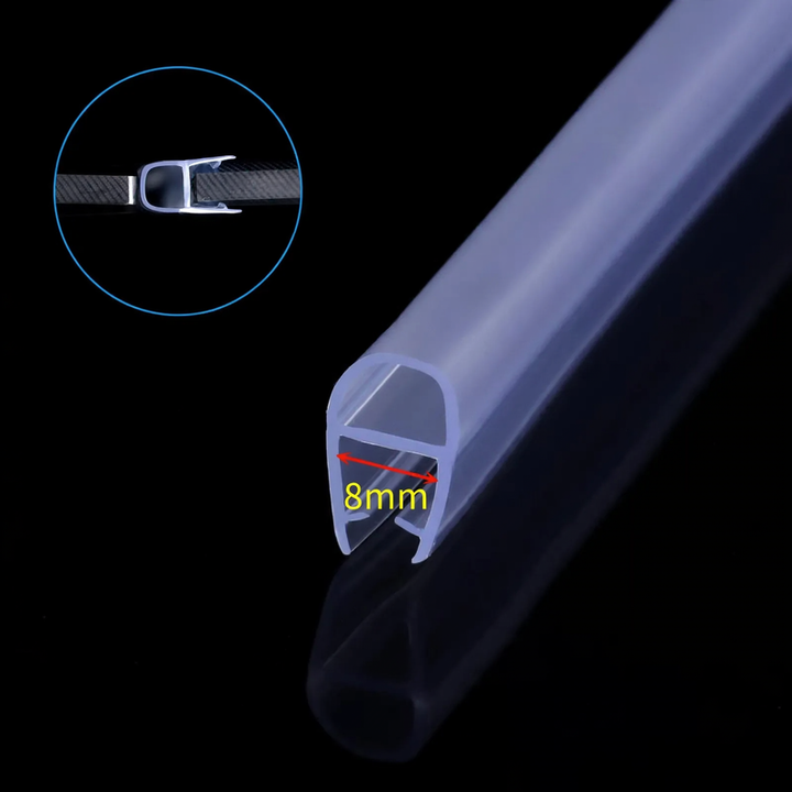 Magnetic seal strip for glass doors