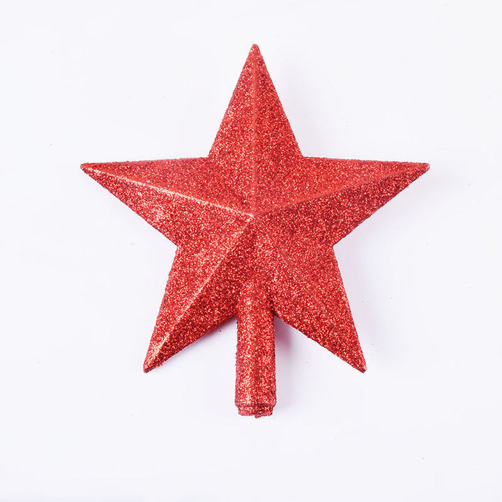 Christmas Tree Star with Glitter Finish