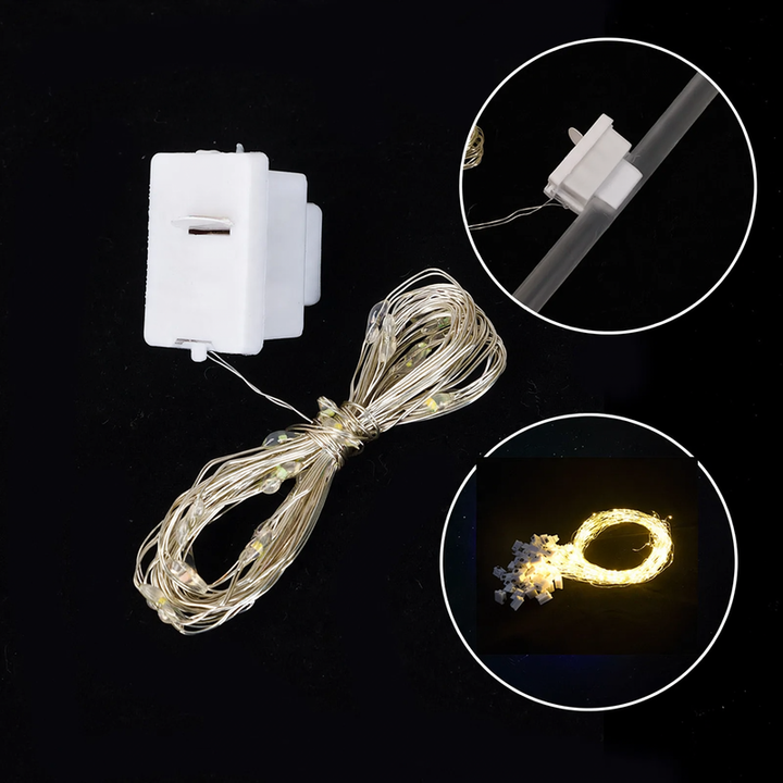 LED Copper Wire String Lights with Battery Box