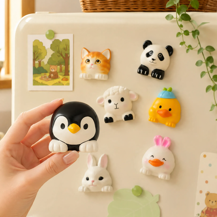 3D-tier magnets made of resin, cute designs