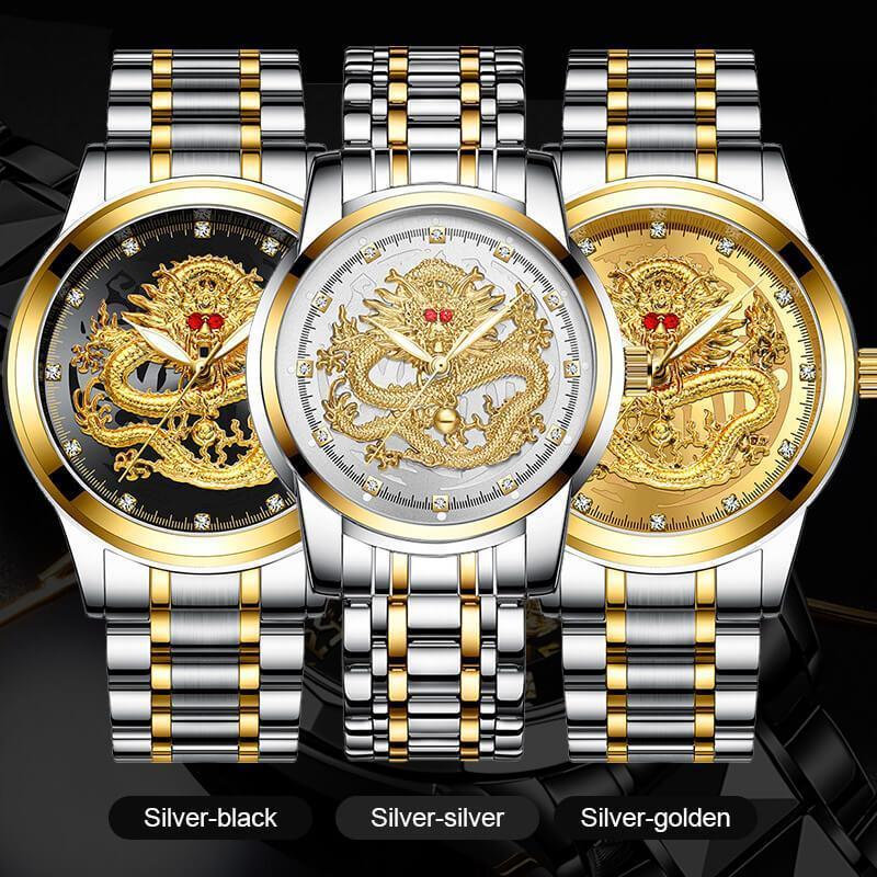 BowLift | Embossed Golden Dragon Watch