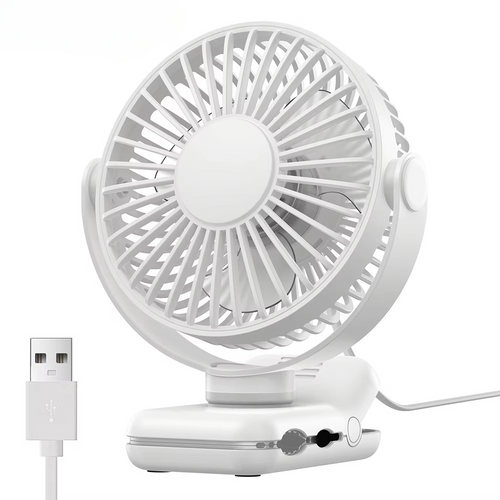 BowLift | USB Clip-On Desk Fan with Quiet Brushless Motor and Strong Clamp – Portable Mini Personal Cooling Fan