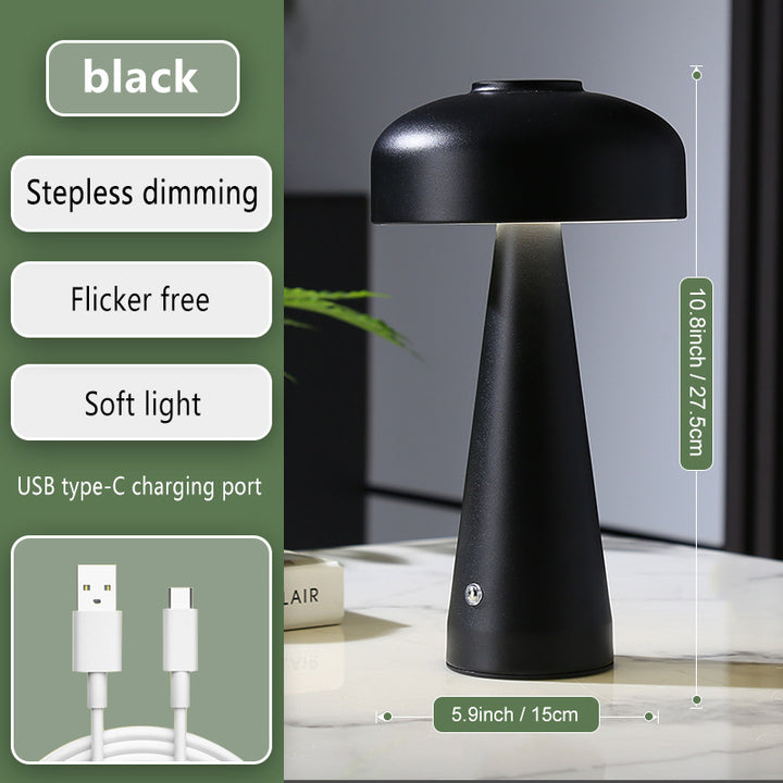 Nightstand lamp with touch switch, rechargeable