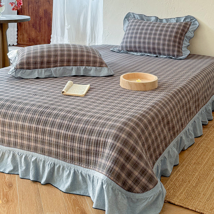 Cotton daybed cover, 1.5 m, check pattern