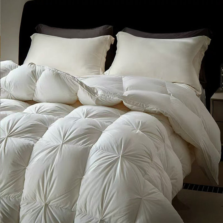 Duvet with duck down filling, quilted