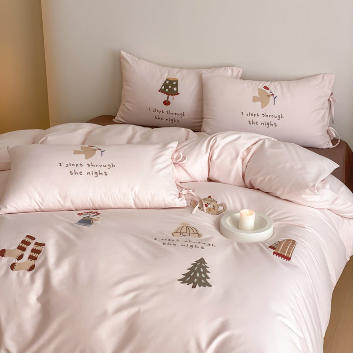 Bedding set made of Xinjiang cotton, brushed, 100s