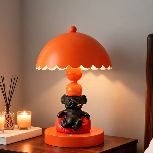 French Bulldog Table Lamp, Cartoon Design