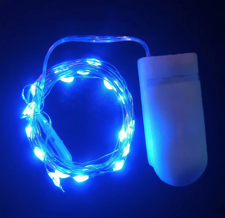 LED Copper Wire String Lights with Button Cell Operation