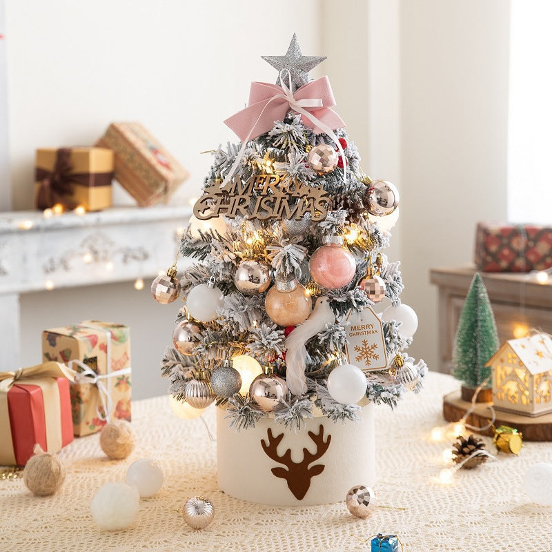 Mini Christmas tree with flocking, 45-60 cm