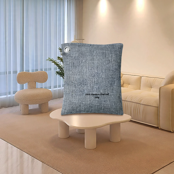 Bamboo charcoal bag in linen design for odor neutralization