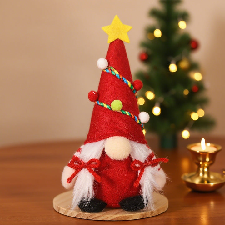 Standing Christmas Elf Figure with Star Hat