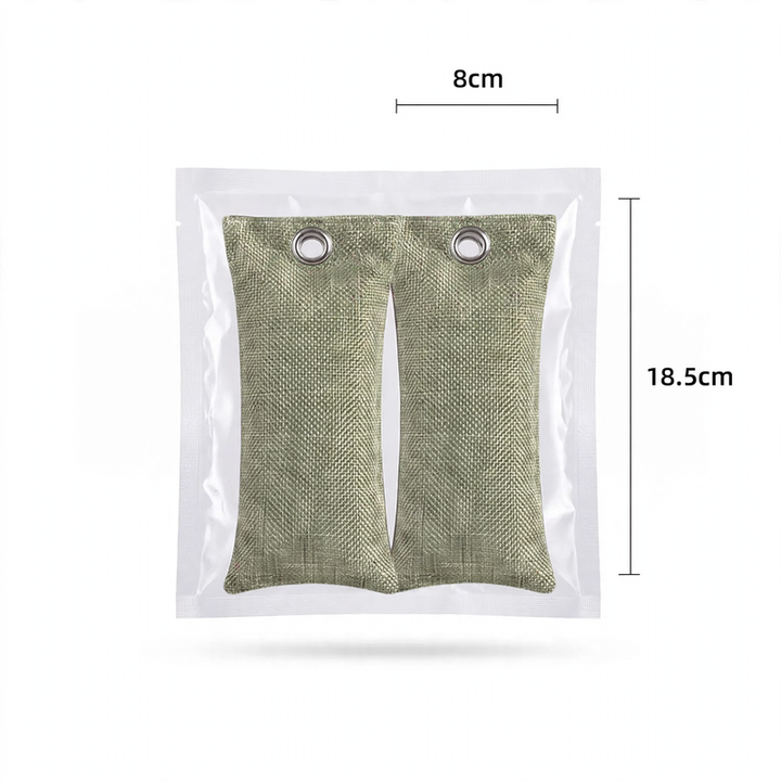 Bamboo charcoal bag for odor and moisture absorption