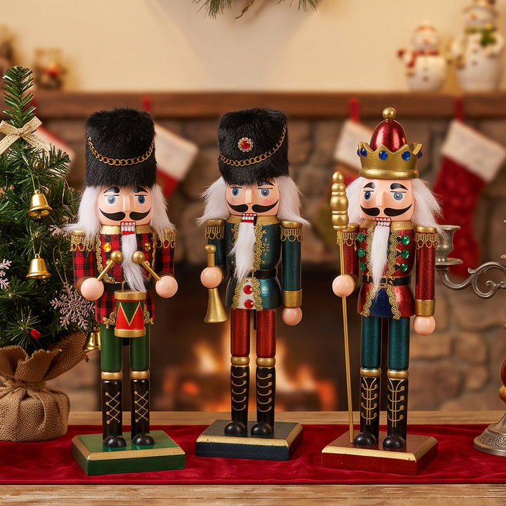Painted nutcracker soldier made of wood, 25 cm, as a decorative figure