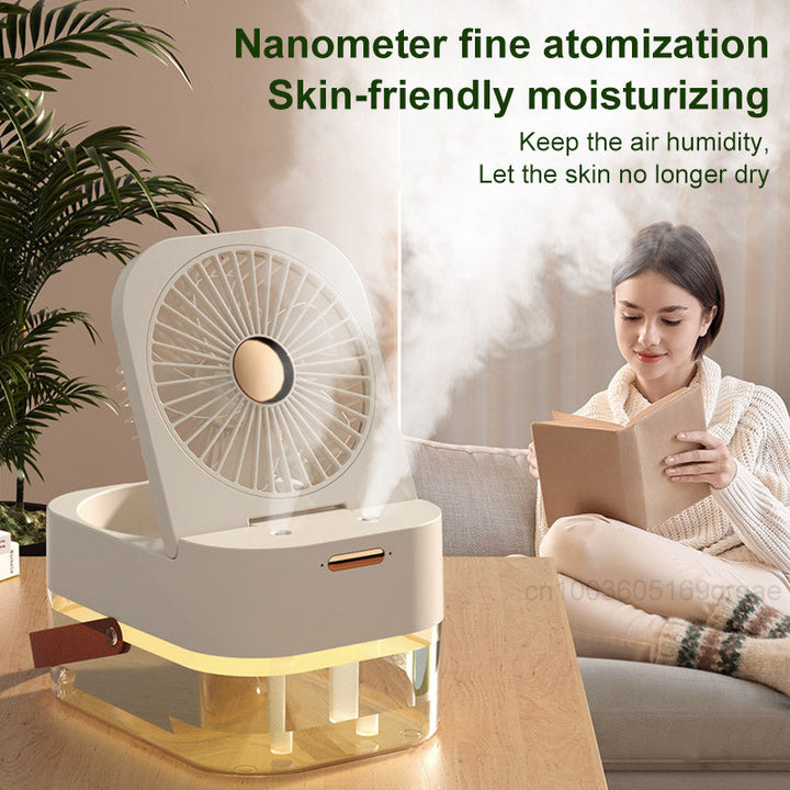 Portable Spray Fan With Night Light | Bowlift