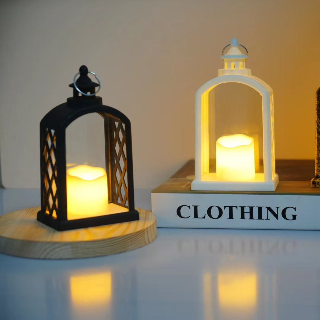 Decorative LED lantern with flame effect