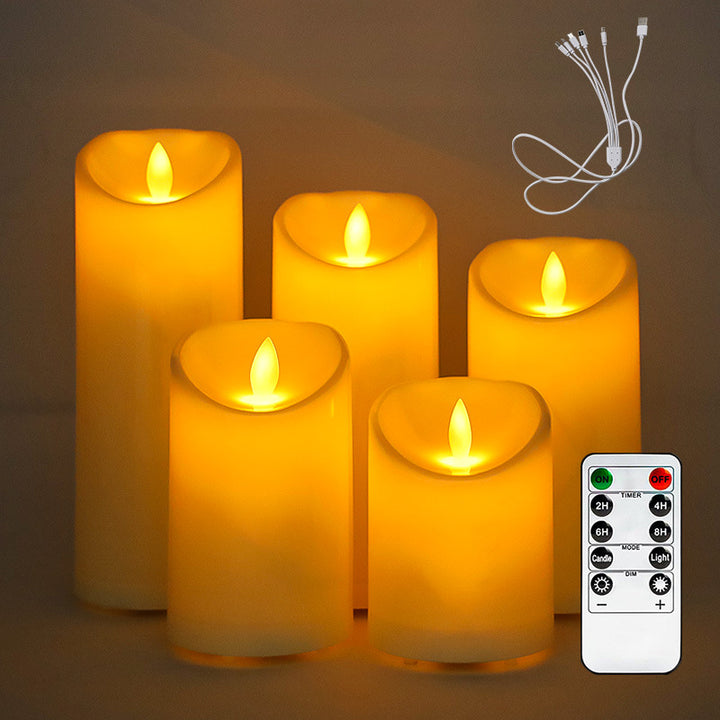Rechargeable LED Real Wax Look Candle