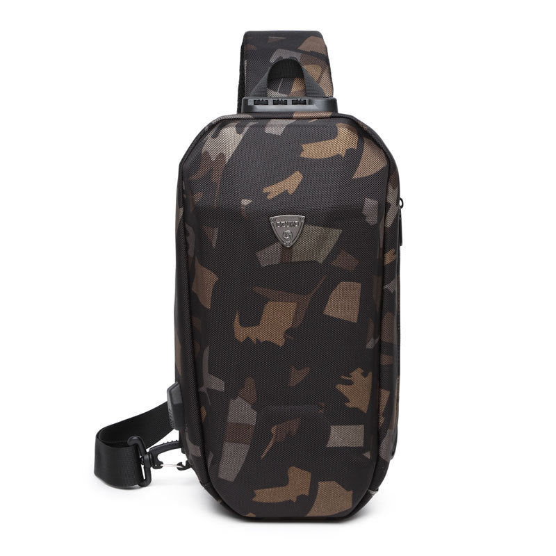 BowLift | Hard Shell Sling Bag with Lock, USB Port, Waterproof Material, Anti-theft Zips