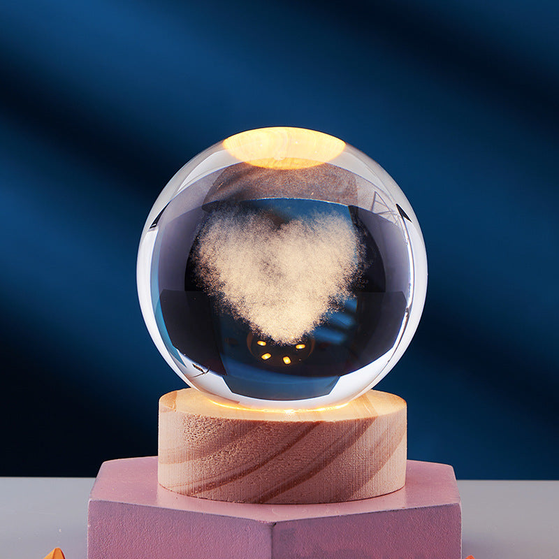 CrystalLight - 3D Crystal Night Lamp with LED Lighting | Ambient Lighting for Bedroom or Living Room | Bowlift