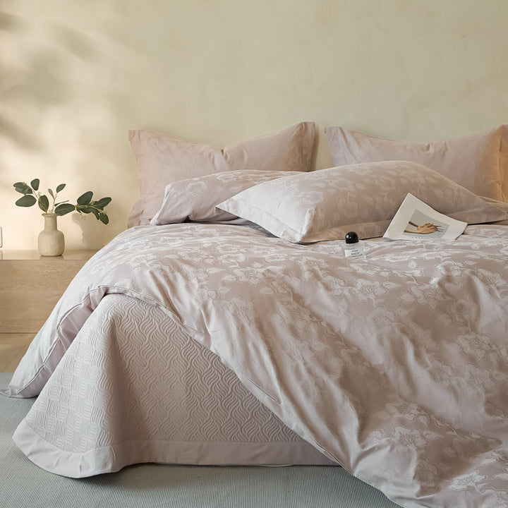 Cotton bedding set, 4-piece, embossed