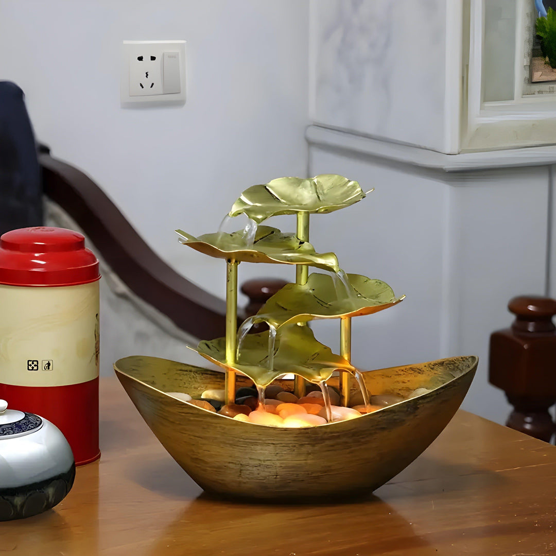 LED decorative leaf-inspired fountain Bowlift