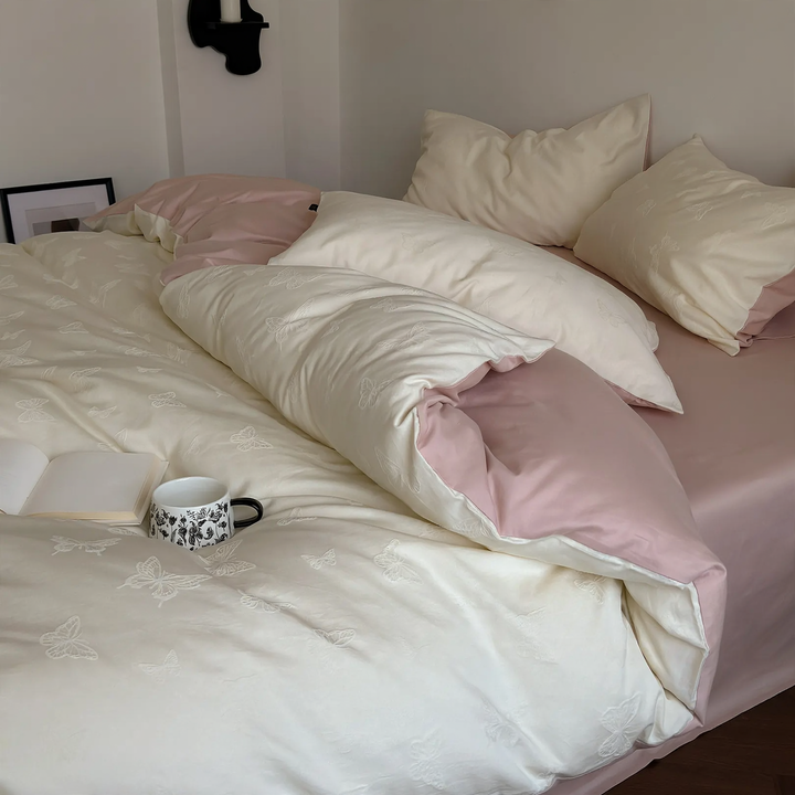 Jacquard bedding made of long-staple cotton, 4-piece