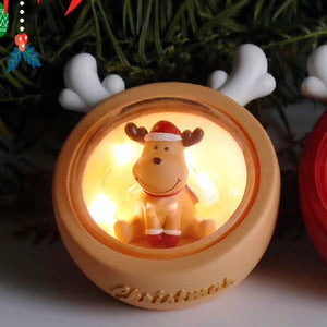 Christmas glass ball night light with star light