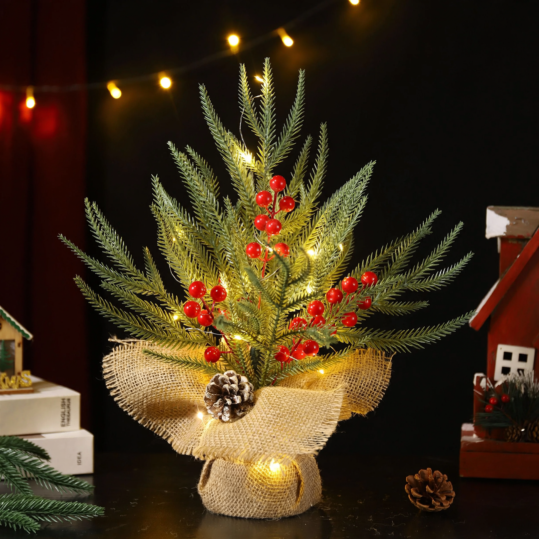 Mini Christmas tree with flocking, 45 cm