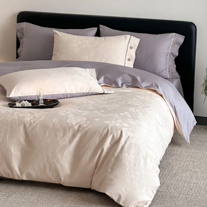 Bedding set made of long-staple cotton, 4-piece