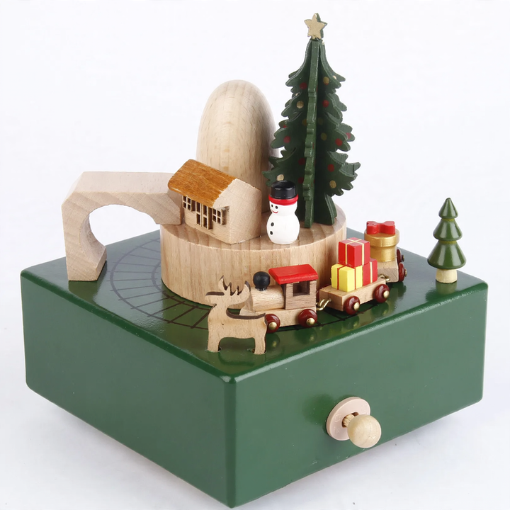 Decorative music box made of wood, hand-painted