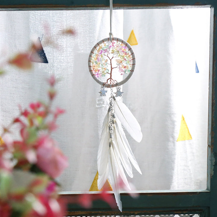 BowLift | Tree of Life Gemstone Dreamcatcher Hanging Jewelry