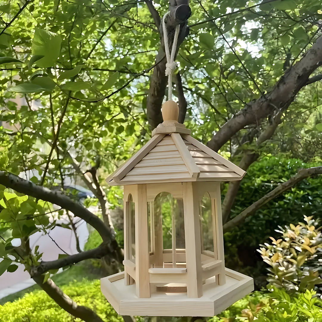 SkyPerch Nest - PaintaBowlifte wood hanging birdhouse | Bowlift