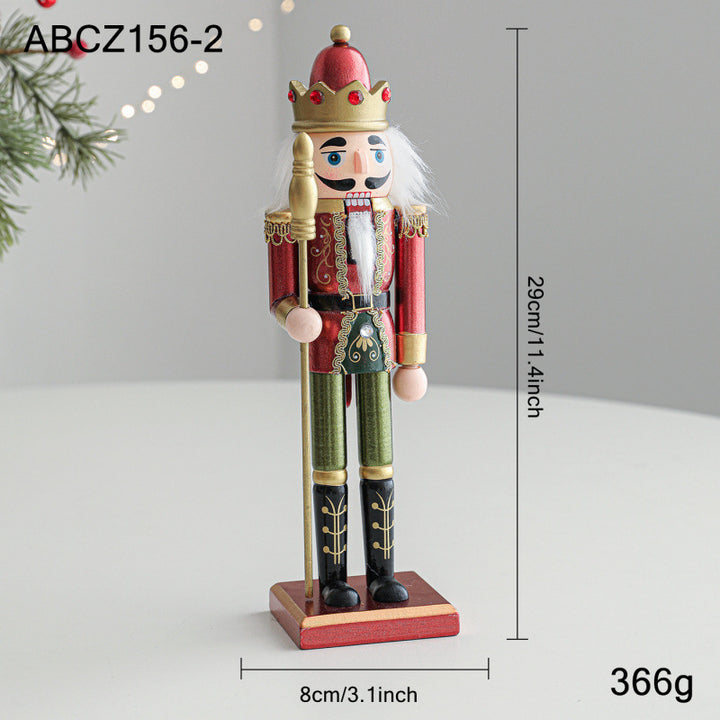 Wooden Nutcracker Figure for Christmas Table Decoration