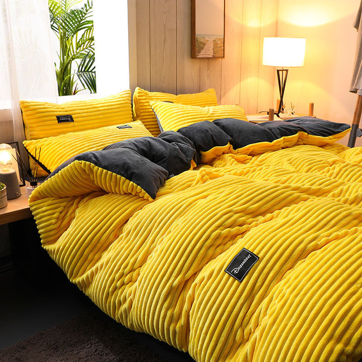 Fluffy bed linen set, 4-piece, year-round